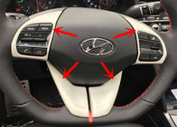 Chromed Auto Interior Steering Wheel Garnish for Hyundai Elantra 2016 Avante