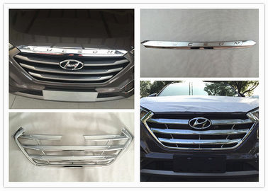 Porcellana Hyundai New Tucson 2016 2017 Guarnizione di modellazione della griglia anteriore in fibra di carbonio 3D / cromo fornitore