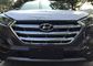Hyundai New Tucson 2016 2017 Guarnizione di modellazione della griglia anteriore in fibra di carbonio 3D / cromo fornitore